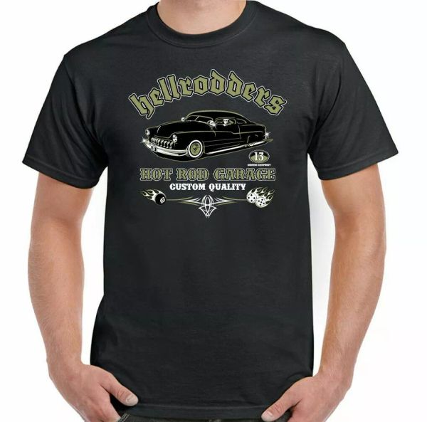 

Hot rod shirt hellrodders garage man funny dragster hot rod car, White;black