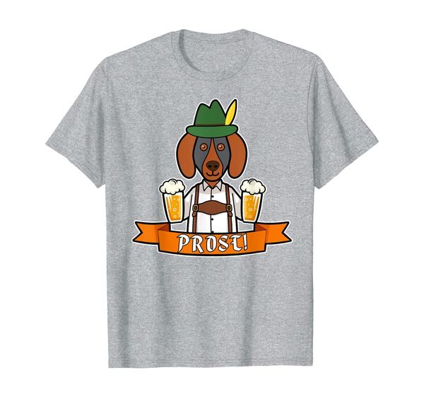 

prost oktoberfest german dachshund dog drinking beer t-shirt, White;black