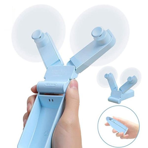 

electric fans foldable usb mini fan hand personal rechargeable dual head