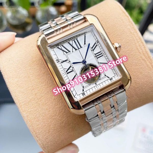 

wristwatches automatic mechanical men watches waterproof classic stainless steel sport tourbillion watch 40mm male clock, Slivery;brown