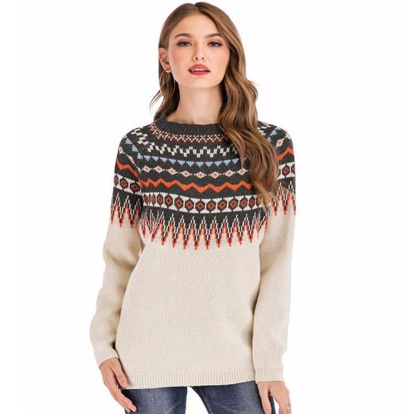 

women's sweaters vintage females sweater loose style knitting bottoming shirt classical clothes comfortable cotton texture, White;black