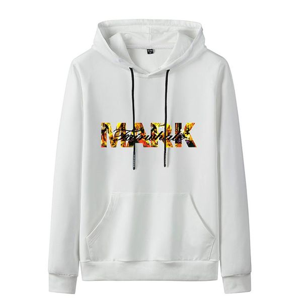 

men's hoodies & sweatshirts harajuku autumn slim casual letter oversized hoodie printed long sleeve hooded sweatershirts blouse roupas, Black
