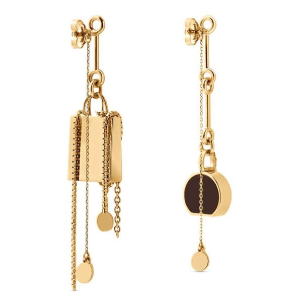 

earrings fashion necklace bracelet stainless earring for man woman with box, Silver