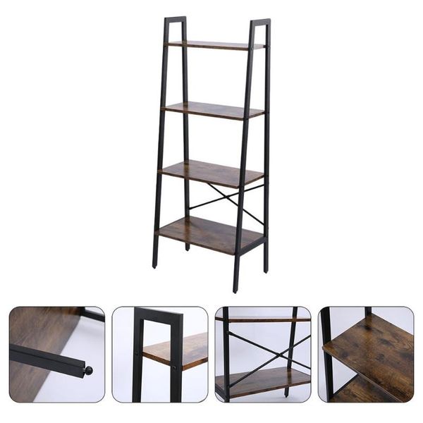 

hooks & rails 1pc household storage shelf practical trapezoid bookshelf retro