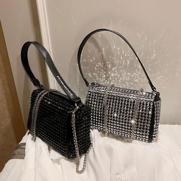 

evening bags summer fashion bright diamond small handbag 2021 trendy single shoulder messenger chain female