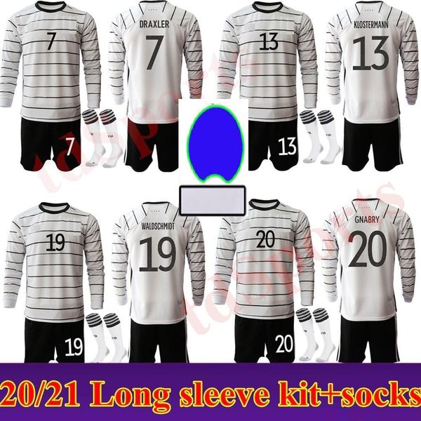 

2021 germany soccer jersey long sleeves kit reus home hummels kroos muller gotze football shirt havertz mens jersey, Black