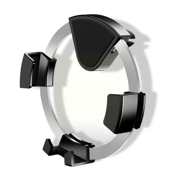 

cell phone mounts & holders round air outlet metal car gravity bracket universal mobile navigation o9p7
