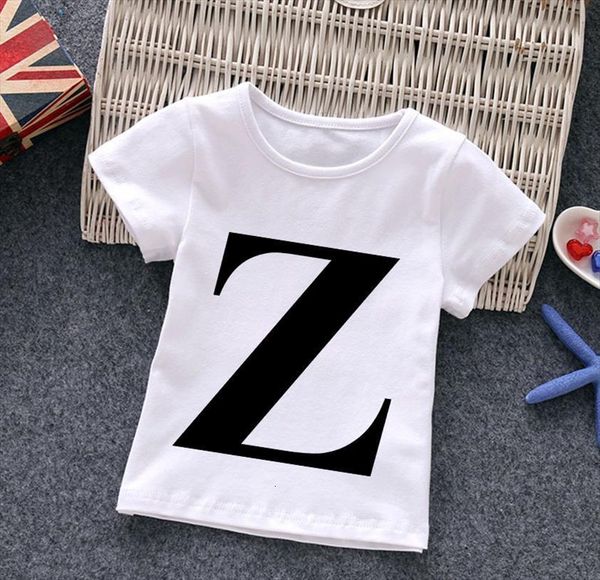 

arrival solid color letter name novelty girls casual t shirt boys kids clothing crew neck girl clothes summer, Blue