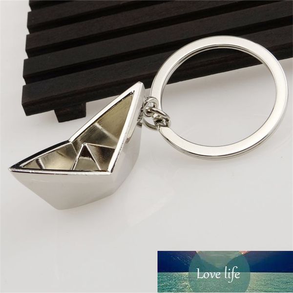 Barco de papel à vela dos homens Barco Adorável Keychain Barco de Liga de Metal Chaveiro Chaveiro Anéis Lucky Presente Para Homens Mulheres Encantos Pingente Preço de Fábrica Especialista Qualidade