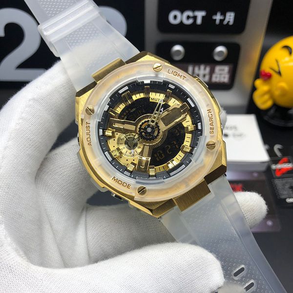 

Mens watches fashion sports rubber strap military shock waterproof all pointer work digital chronograph designer montre de luxe watch, No watch