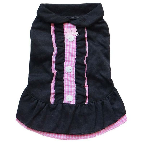 

maid outfit dog clothes dress button pet clothing vest fashion cotton dogs outfits cute spring summer pink girl ropa para perro apparel