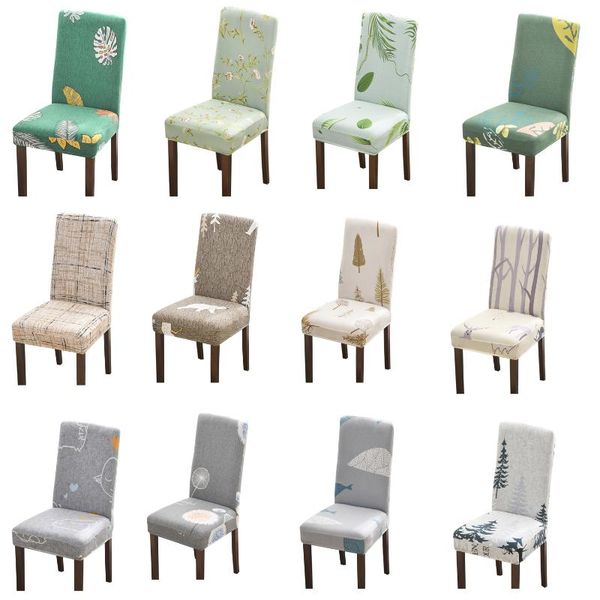 

milk fiber chair cover stretch home dining elastic floral print covers multifunctional for wedding el banquet chairs