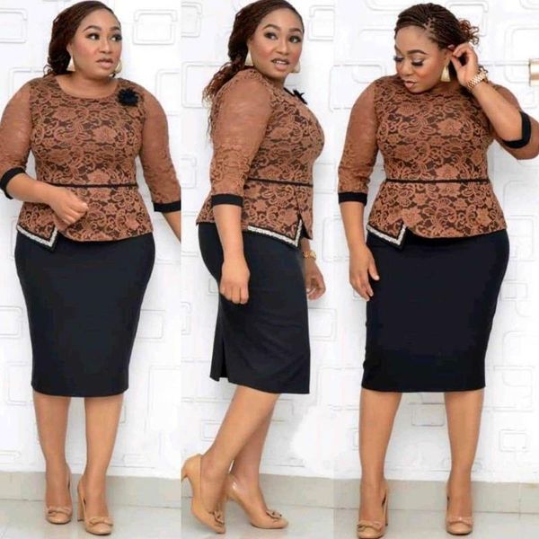 

ethnic clothing 2021 autumn african women o-neck lace plus size dress american clothes dresses for, Red