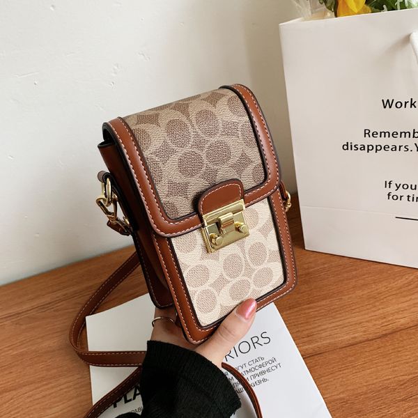 

outlet online 70% off sale small bag women's 2021 new fashion net red texture single shoulder printed contrast messenger mini mobile ph