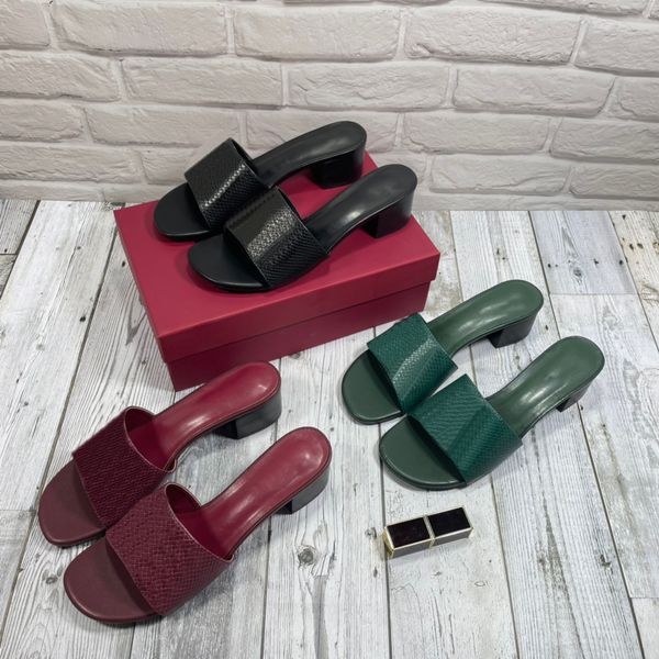 

luxury wholesale brand women slippers designer woman sandals and slippers shoes summer jelly non-slip high heels casual leather, Black