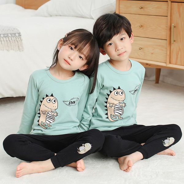 

pajamas green baby boys clothing set cartoon long sleeve and black pant suit cute children clothes sleepwear casual toddler girls pajama, Blue;red