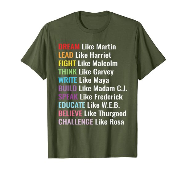 

black history leaders shirt, White;black