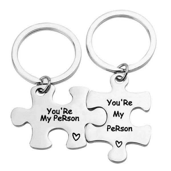 

keychains 40gb 2pcs valentine family key chain couple gifts boyfriend girlfriend, Silver