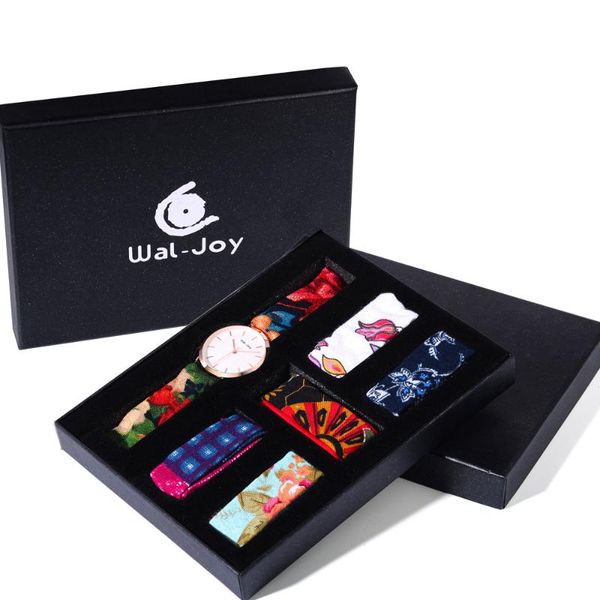 

wristwatches wj-9018 wal-joy reloj watch gift box set fabric strap bohemia flower women fashion dress quartz wristwatch female watches, Slivery;brown