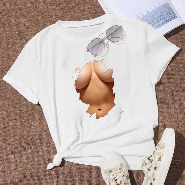 

comfortable beautiful pattern men's t-shirts breathable and womens spoof personality chest aesthetic letter tees shirt, White;black