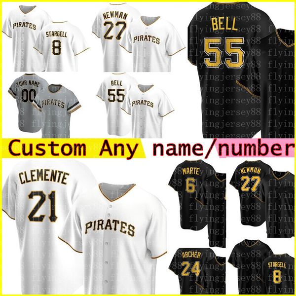 

custom pittsburgh 21 roberto clemente josh bell jersey kevin newman chris archer willie stargell starling marte francisco cervelli adam fraz, Blue;black