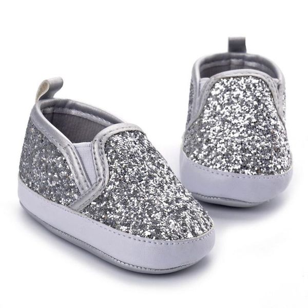 

first walkers baby bow crib shoes soft sole anti-slip sneakers sequins casual born toddler