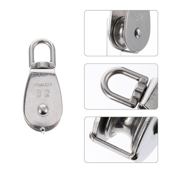 

2pcs stainless steel pulley lift wheel diy fitness equipment parts accessories