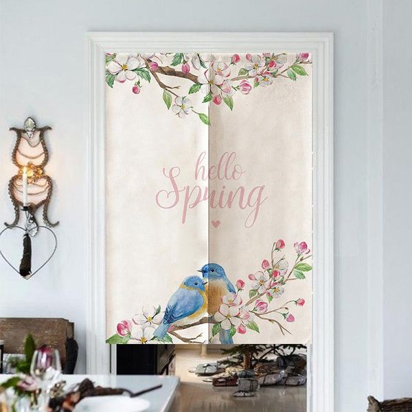 

curtain & drapes flower hanging door kitchen bedroom doorway entrance blackout noren half partition curtains screen home decoration