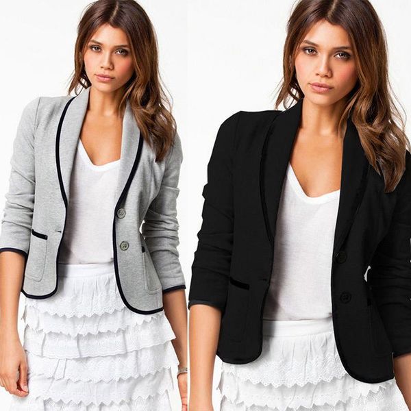 

women's suits & blazers women blazer long sleeves lapel short coat jacket outwear ser88, White;black