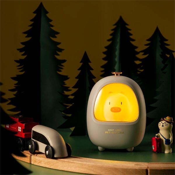 

night lights dropship pet suitcase light usb charging kid toy dimmable portable lamp