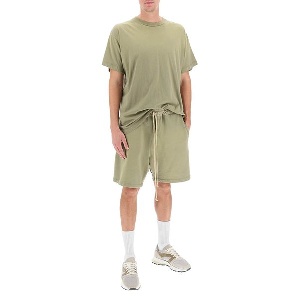 

21fw 7c letter flocking printed tee summer solid vintage washed sport short sleeve fashion casual breathable men women high street t-shirts, White;black