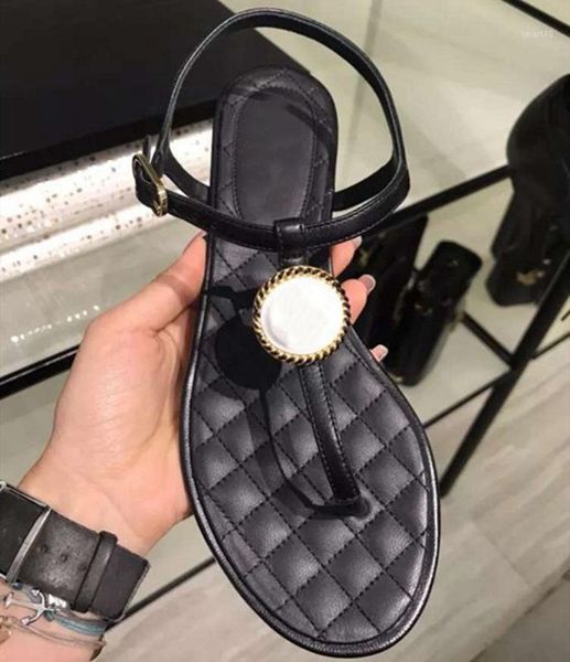 

sandals womens shoes leather clip toe ladies casual flip flop round fashion beach zapatos de mujer1, Black