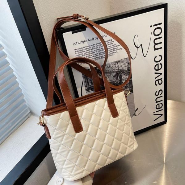 

messenger bag women's fashion all-match diamond large capacity tote bag simple handbag