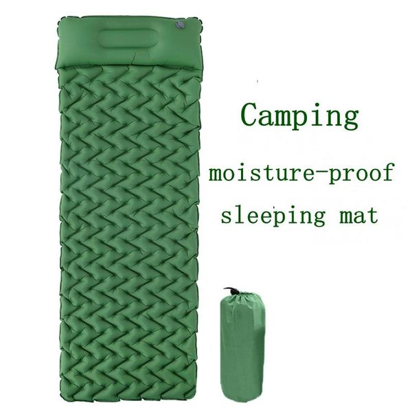 

outdoor pads camping sleeping pad inflatable air cushion moisture-proof furniture bed ultra light pillow hiking
