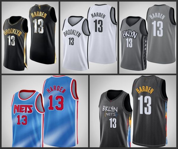 

2020-21 brooklyn nets men james harden black city basketball jersey