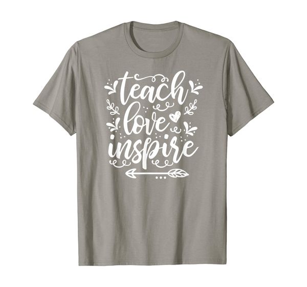 

teach love inspire shirt - teacher appreciation shirt, White;black