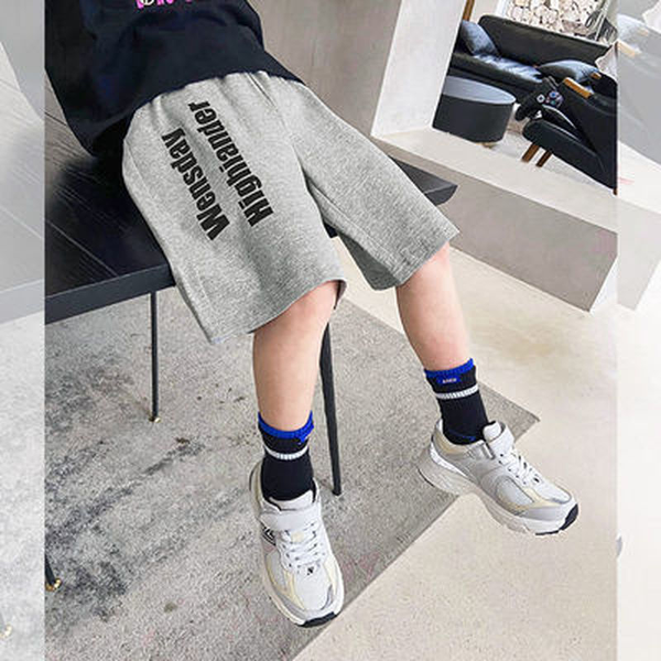 

boys cotton 2022 new childrens big childrens casual five-point pants cotton comfortable and cool summer, Blue