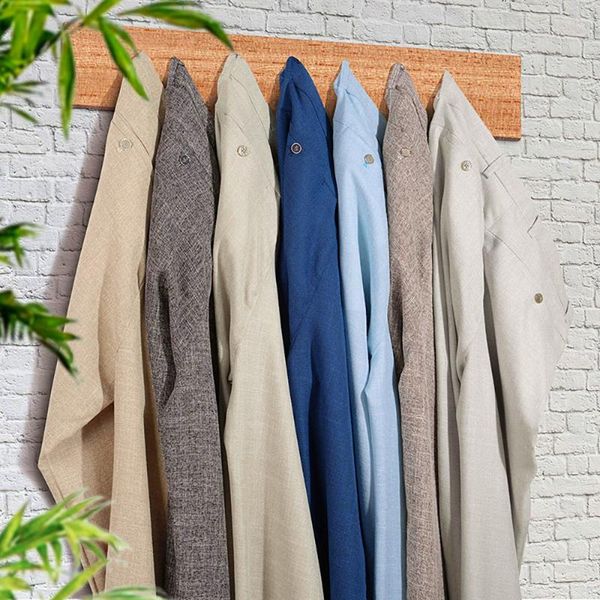 

summer comfortable linen pants mens quality business casual trousers straight work formal pant male big size men clothing men's, Black
