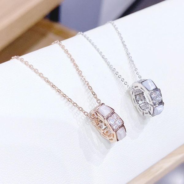 

chains showfay 2021 ring shape cateye necklace round women's chain simple zircon accessories for women, Silver