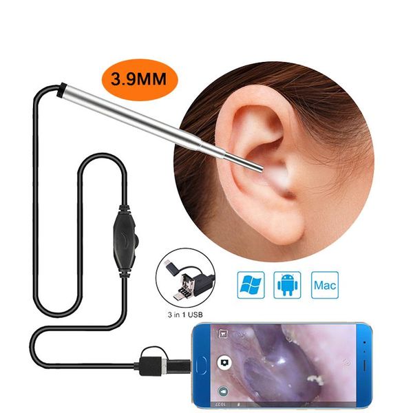 

cameras spetu 3n1 usb endoscope mini 3.9mm inspection camera for otg android phone pc ear nose borescope