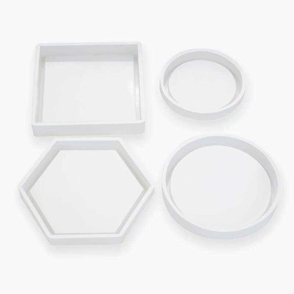 Silicone fundição moldes fundição molde cristal claro epóxi resina líquido molde líquido diy flower pote coaster chá dap202