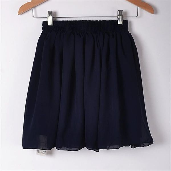 

skirts dropship european and american women's high-waist double-layer chiffon short skirt fluffy pleated women summer, Black