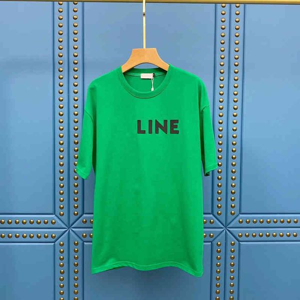 

pure yuan version designer 2022 summer new short sleeve round neck t-shirt women's cotton loose print versatile design sense fashion, White