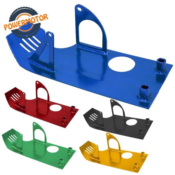 

motorcycle aluminum parts skid plate lower start motor engine case protector fit xr50 crf50 z50 50cc-140cc monkey pit dirt bike assembly