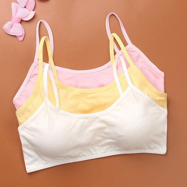 

yoga outfit cotton kids sports bra push up running girls full cup seamless underwear training puberty gym sport