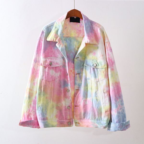 

women's jackets short jean jacket with rainbow hole, woman's baggy coat spring and autumn s6nw, Black;brown