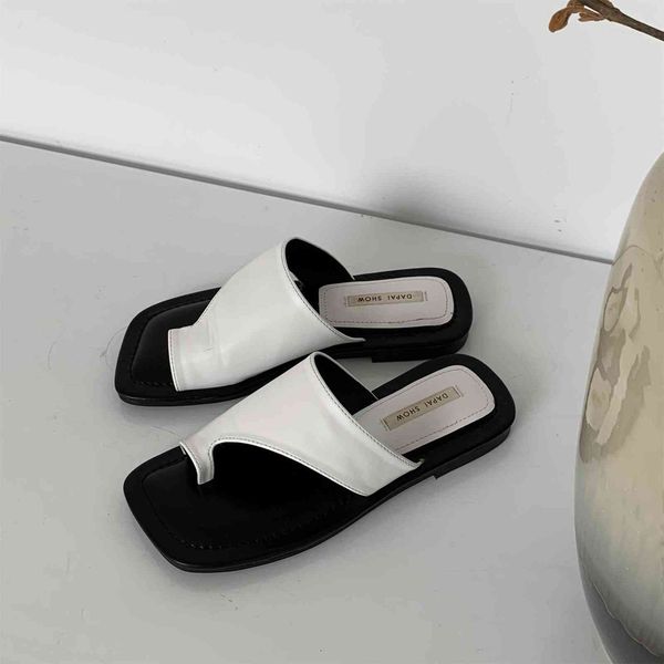 

70% off wholesale sandals flip-flops shoes soft soled slippers for women wearing half flat toe gladiator shoes, Black