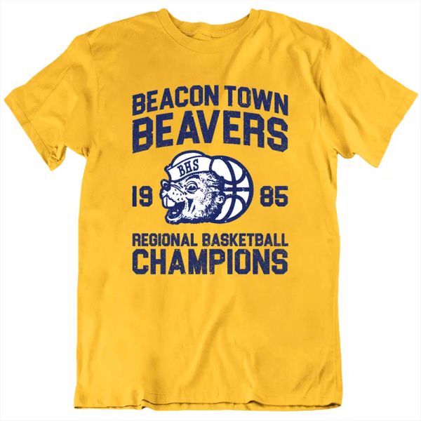 

beacon town beavers tee high school basketball 42 teen wolf men t shirt new, White;black