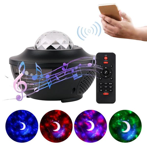 

party decoration star projector room decor light music speaker ocean wave sky night with remote controller for ambiance