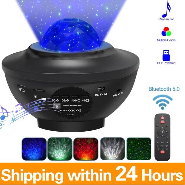 

night lights led star projector galaxy light room decor rotate starry music sky porjectors bluetooth bedroom lamp
